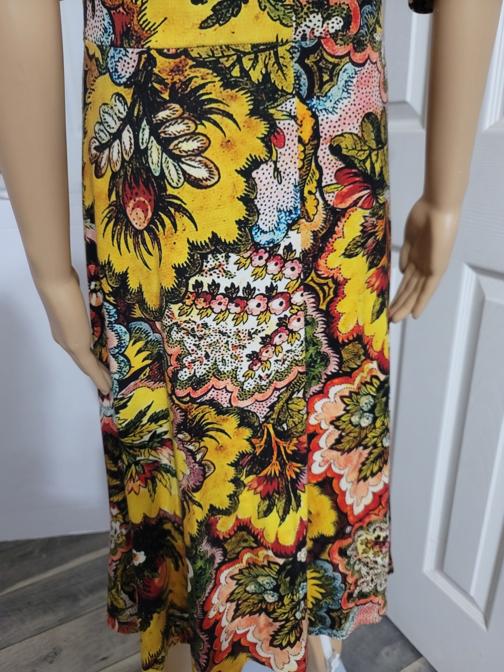 Desigual Yellow and Pink Floral Midi Dress - Picture 7 of 14